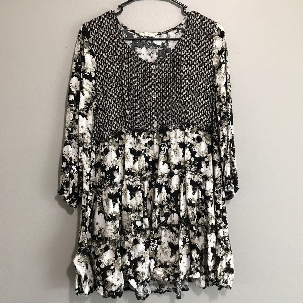 Bohemian floral tunic